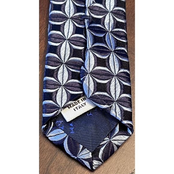 Pronto Uomo, Blue, 100% Silk, Men’s Neck Tie, Made In Italy - Picture 7 of 9